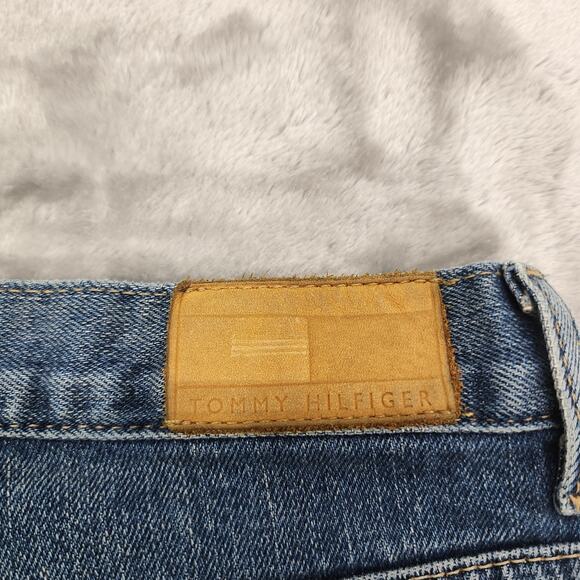 Vintage Y2K Tommy Hilfiger Jeans Womens 12 Blue Low Rise Flare Leg Stretch Denim - Picture 6 of 14
